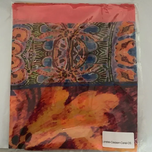 Sold out - ANTHROPOLOGIE - Cocoon wrap Coral, One Size - Picture 2 of 4